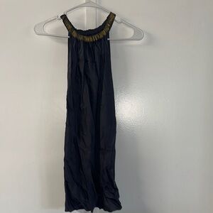 Elegant Black Dress with Gold Accents